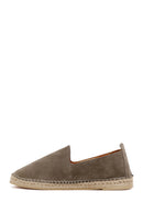 Men's Mink Suede Leather Espadrille | Derimod