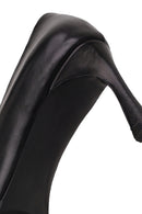 Woman Black Thin-Heeled Leather Stiletto | Derimod