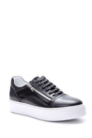 Erkek Fermuar Detaylı Deri Sneaker | Derimod
