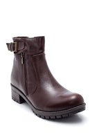 Women's Leather Zipper Boots | Derimod