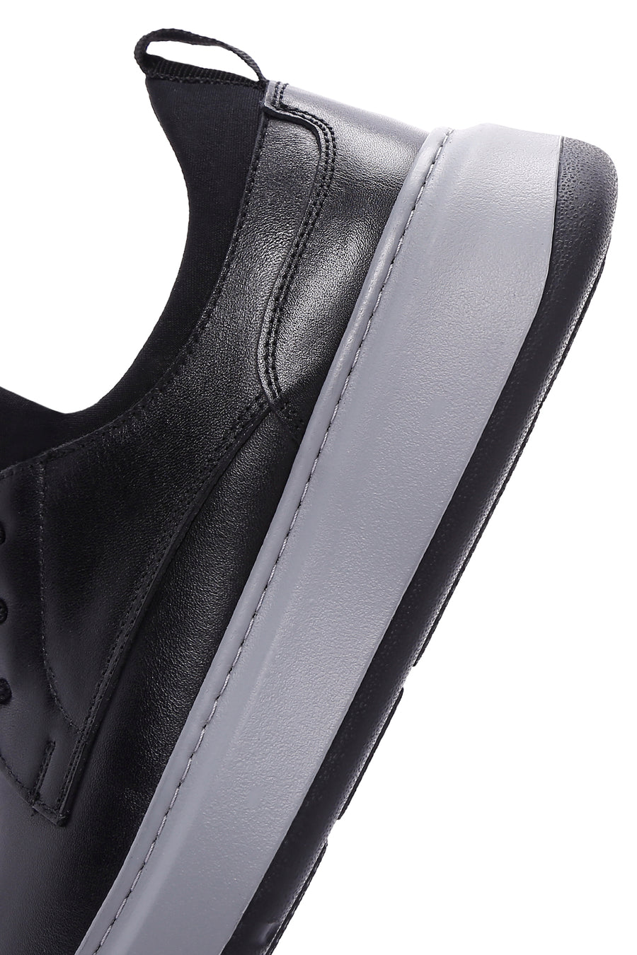 Men's Black Leather Sneaker