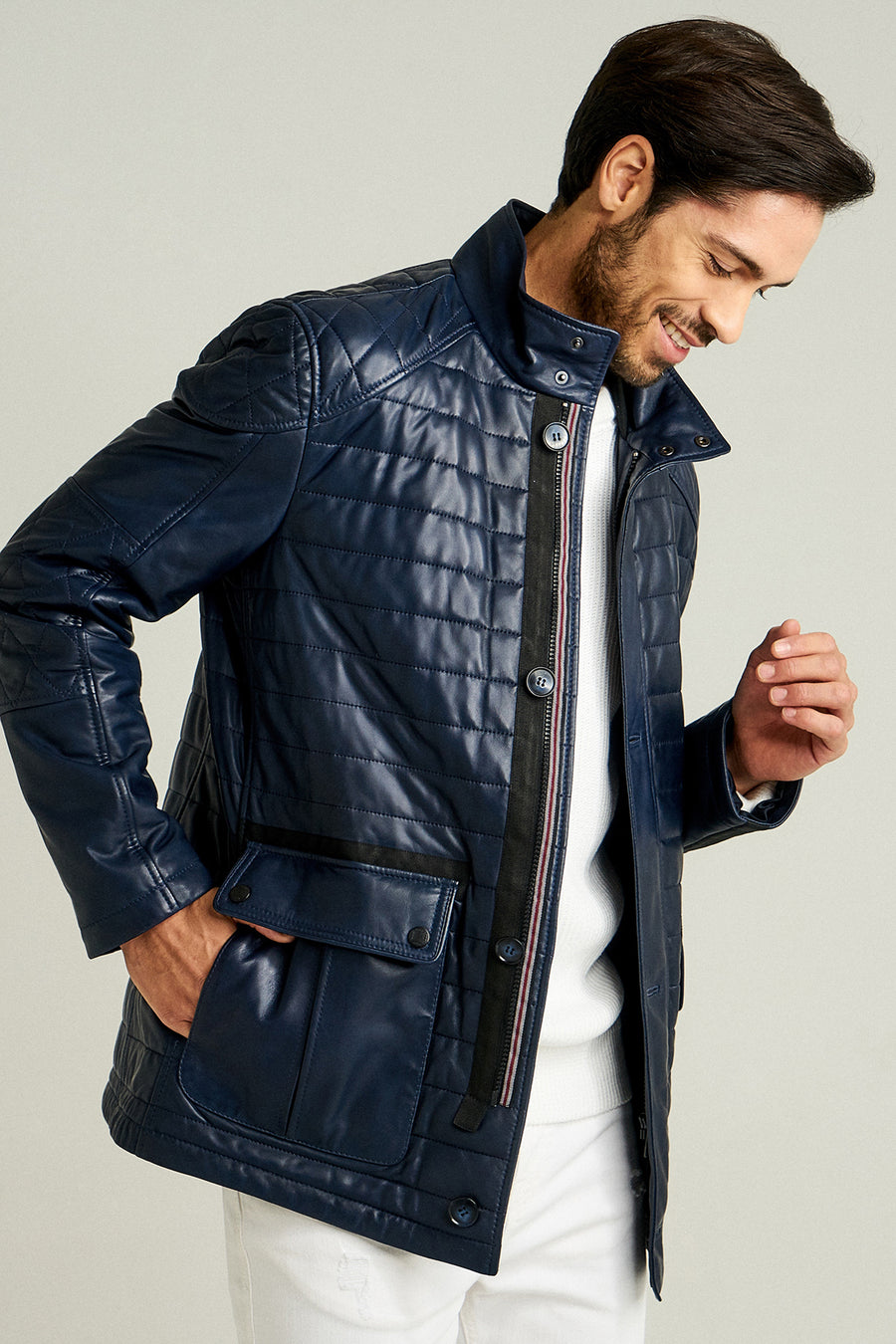 Silvana Men's Leather Jacket 18WGD5486ZR | Derimod