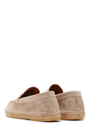 Men's Beige Suede Espadrilles | Derimod