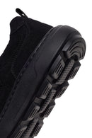 Derimod Zero Male Black Lace-Up Thick-Soled Fabric Sneaker | Derimod