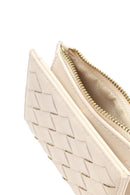 Women's Cream Knit Wallet | Derimod
