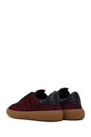 Kadın Bordo Süet Deri Sneaker | Derimod