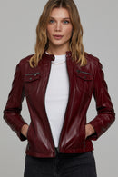 Celia Women's Leather Jacket | Derimod