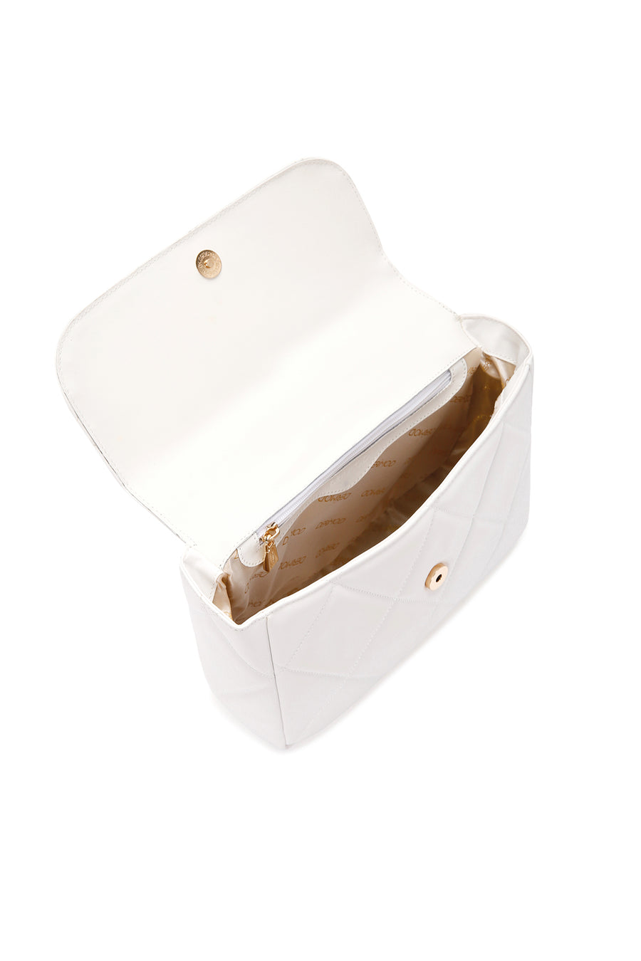 Women's White Long Strap Quilted Shoulder Bag