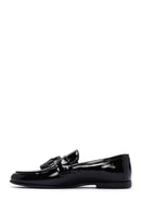 Men's Black Leather Patent Leather Classic Loafer | Derimod