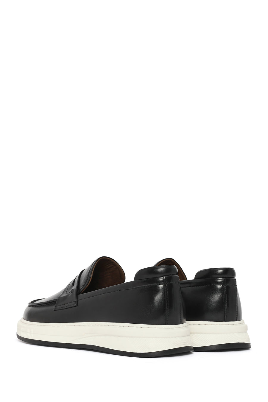 Men's Black Leather Casual Loafer