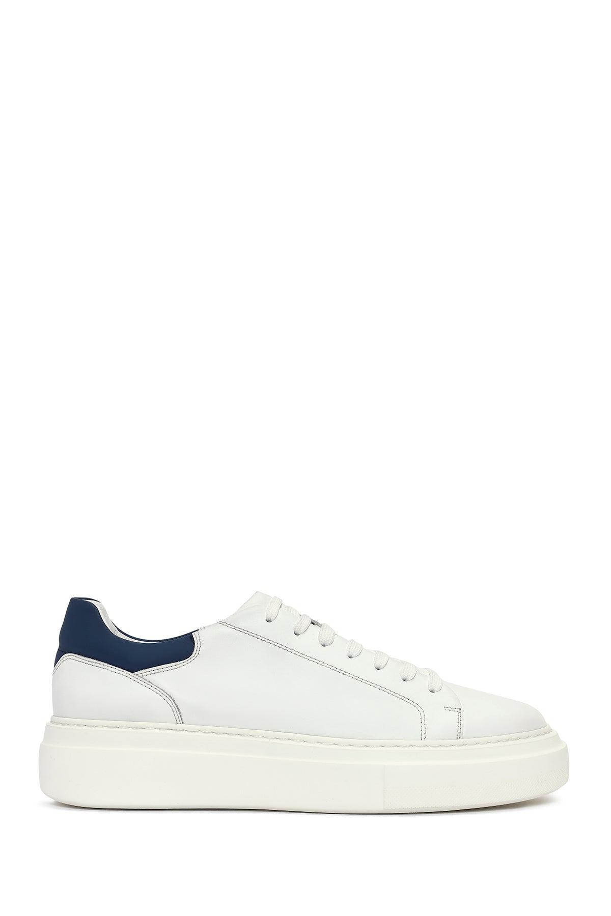 Men's White Lace-up Leather Sneaker 25SFD612918 | Derimod