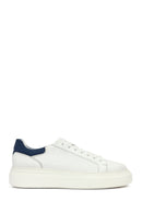 Men's White Lace-up Leather Sneaker | Derimod