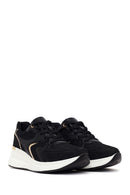 Woman Black Lace-Up Wedge Sneaker | Derimod