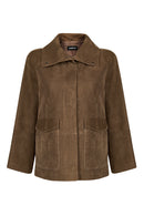 Florida-X Woman Mink A-Form Suede Jacket | Derimod