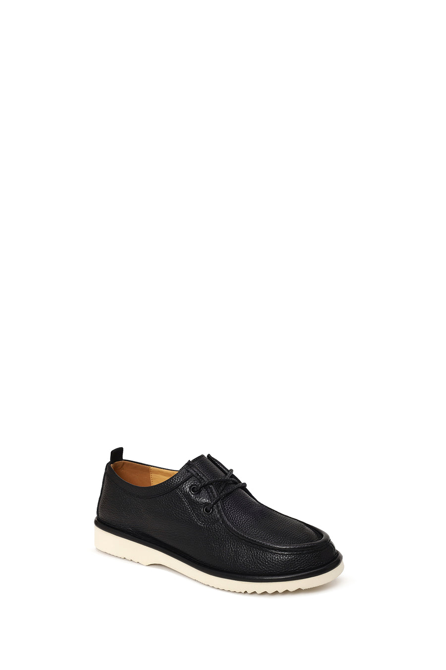 Male Black Lace-up Leather Casual Shoes