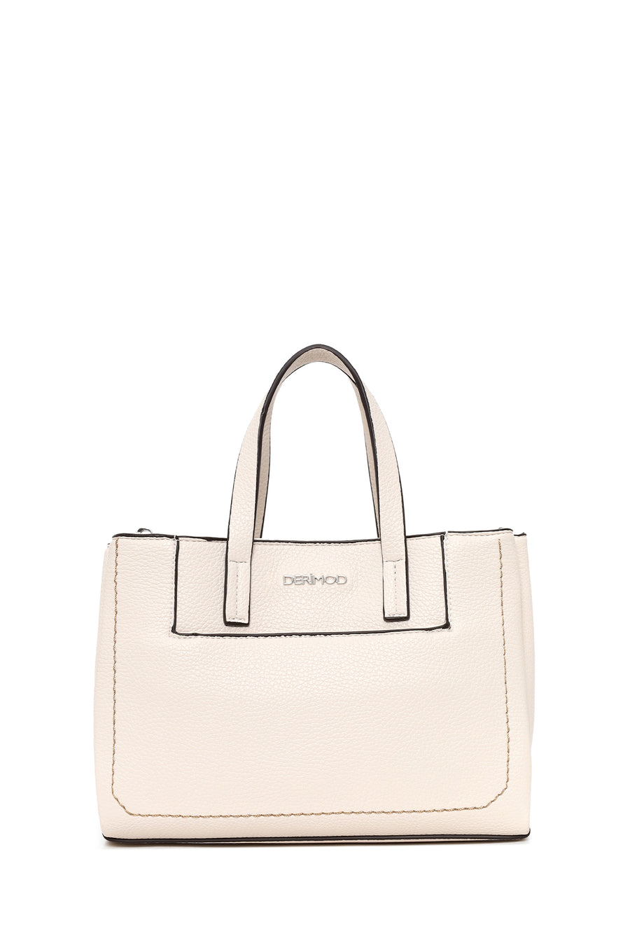 Woman Cream Long-Strap Shoulder Bag