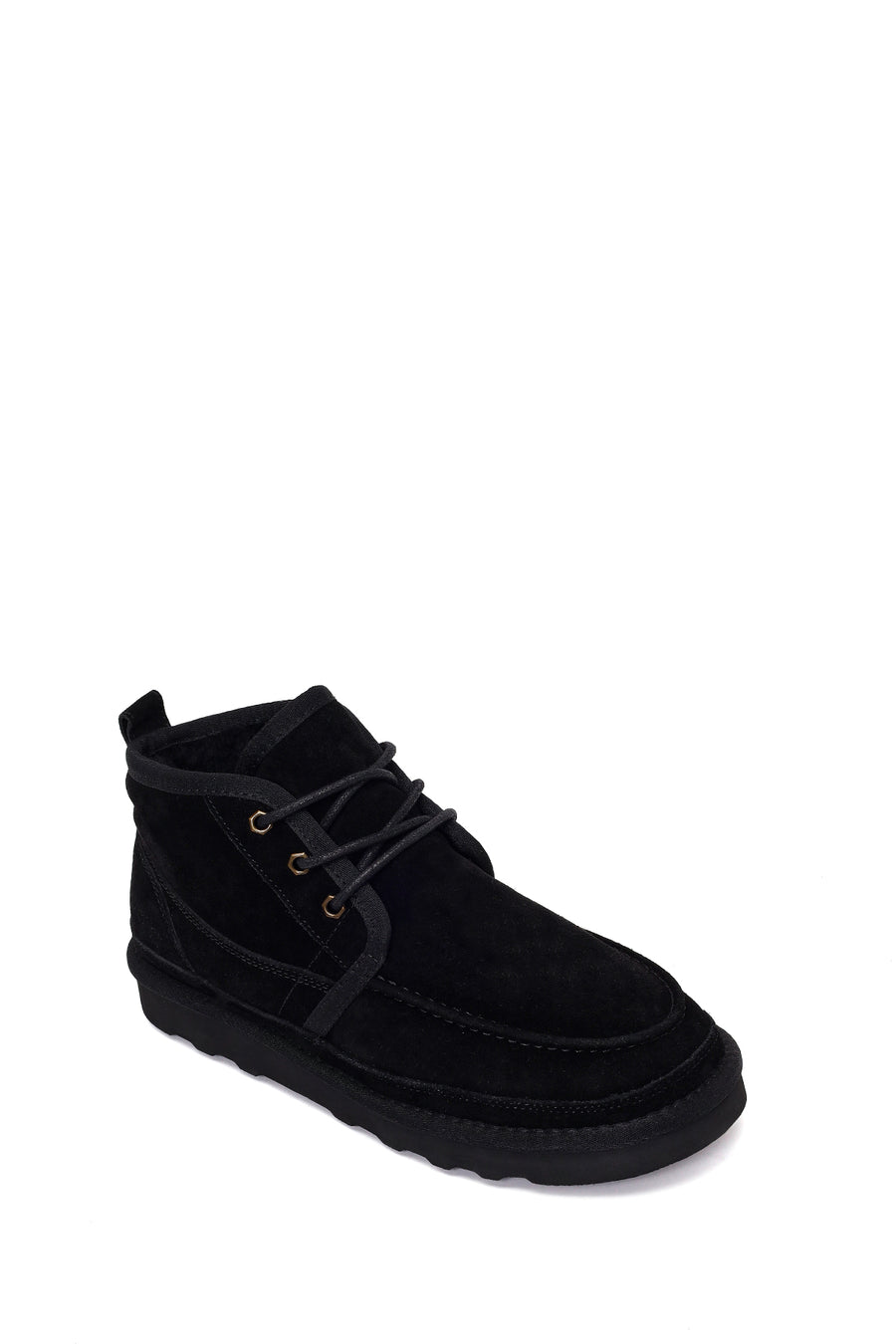 Male Black Lace-up Suede Casual Boots
