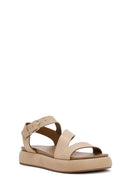 Women's Brown Leather Sandals | Derimod