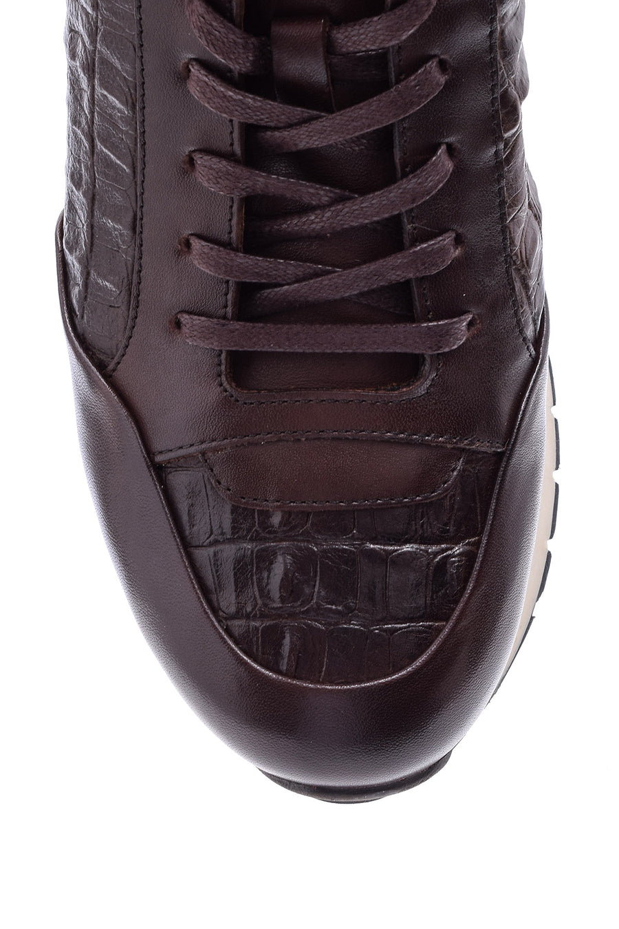 Men's Crocodile Detailed Leather Sneaker