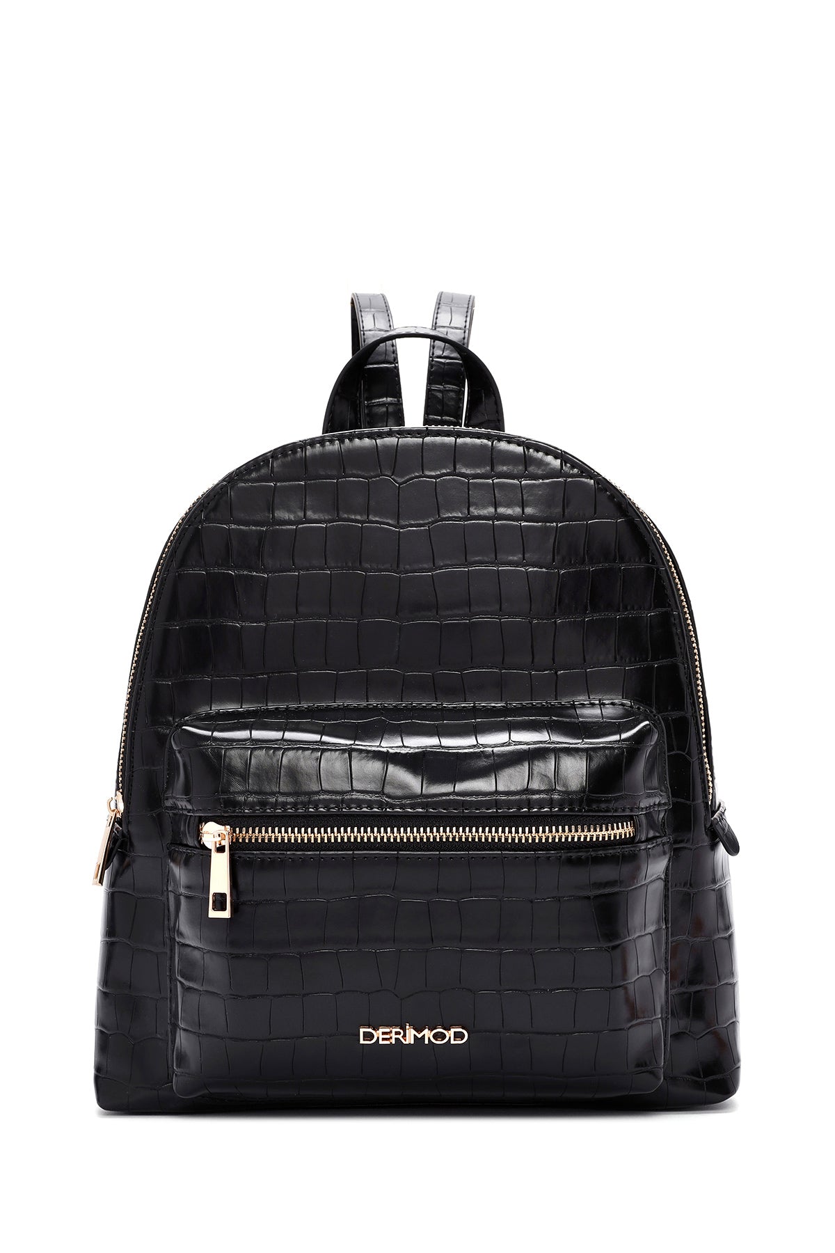 Women's Black Crocodile Backpack 24WBD2750E3 | Derimod