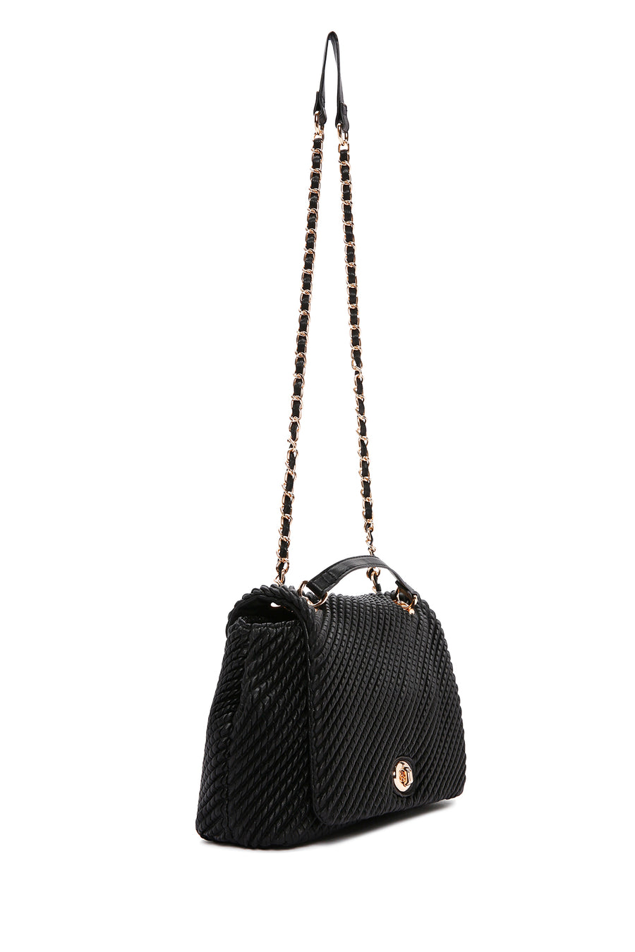 Women's Black Long Strap Shoulder Bag