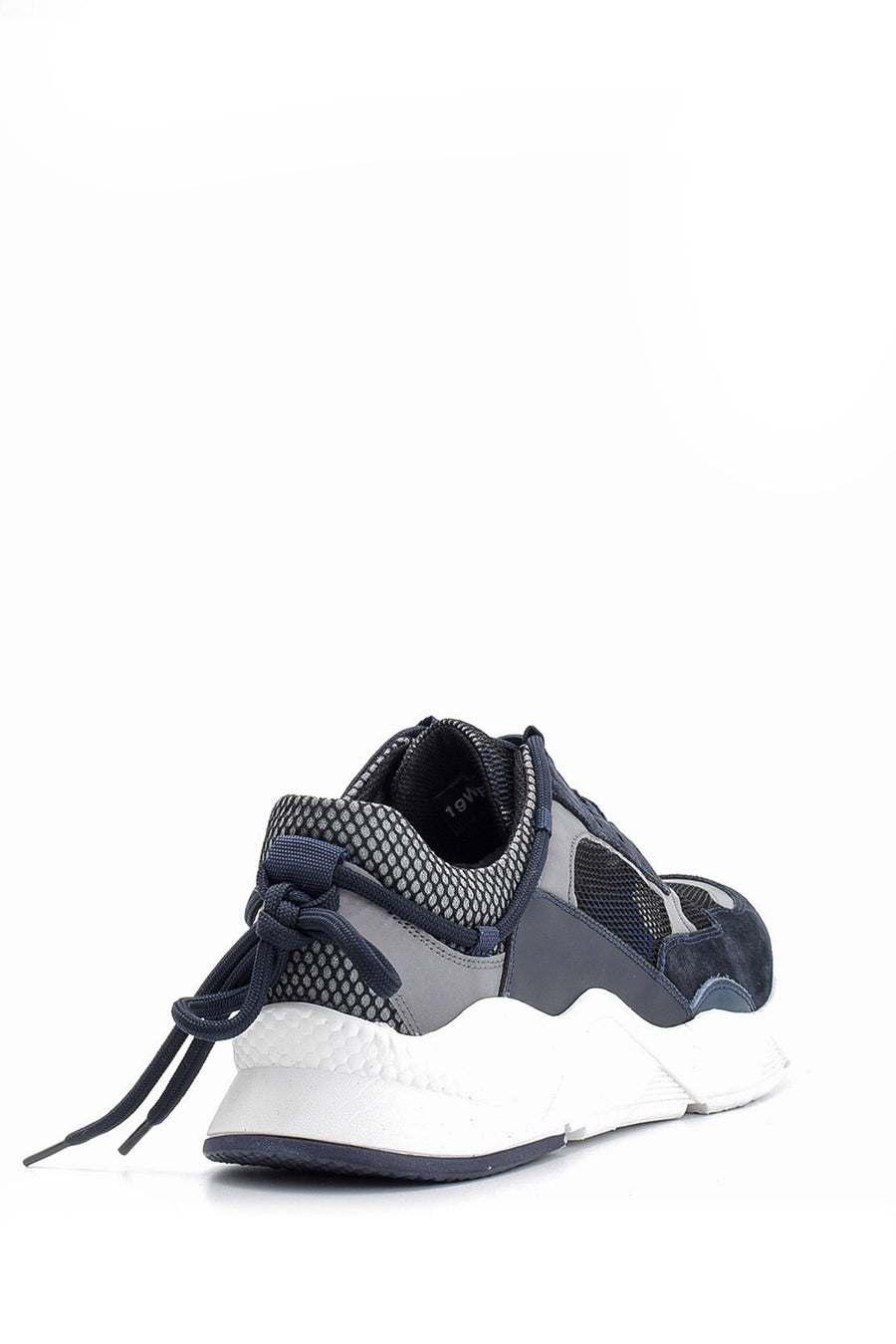 Erkek Süet Detaylı Deri Sneaker