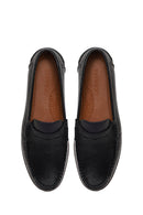 Male Black Leather Casual Loafer | Derimod