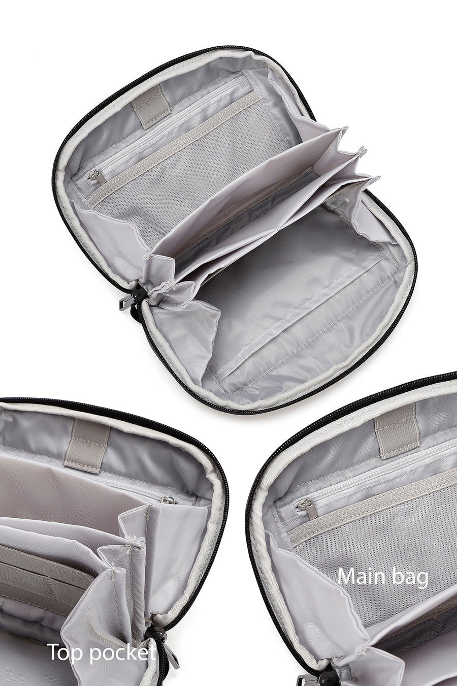D-Pack Men's Grey Fabric Handbag