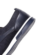 Men's Navy Blue Leather Casual Shoes | Derimod