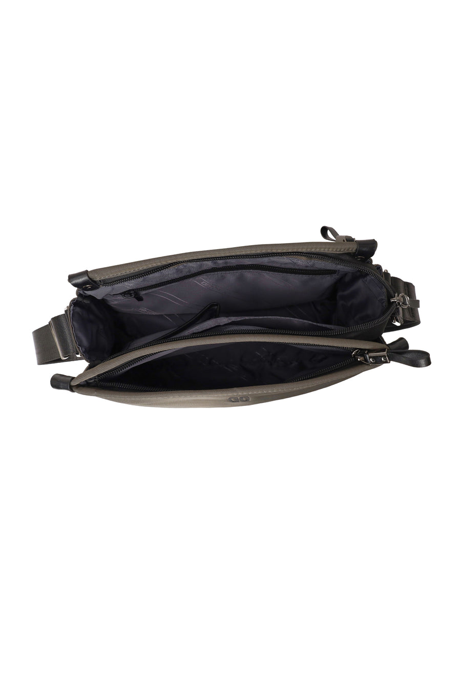 Male Khaki Fabric Mini Crossbody Bag