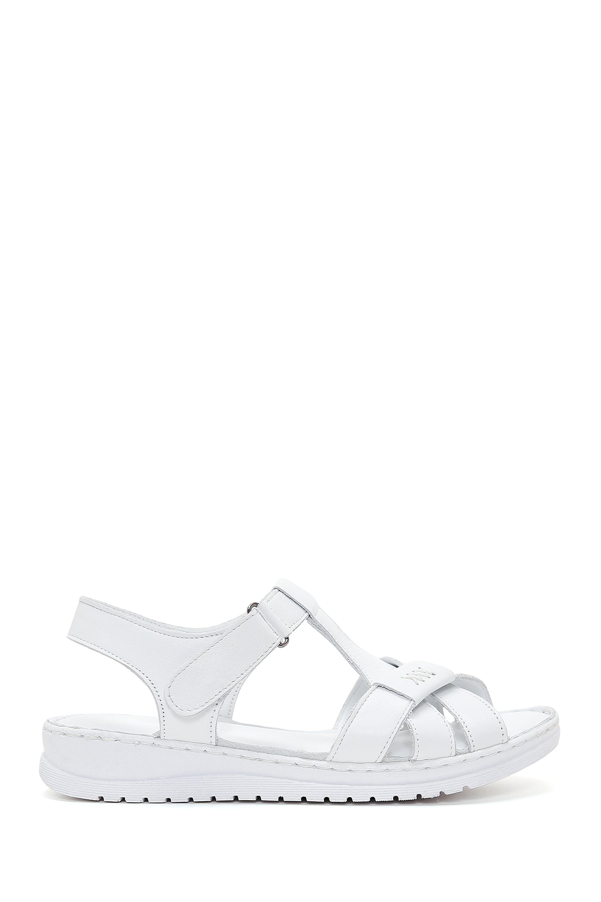 Kadın Beyaz Deri Comfort Sandalet