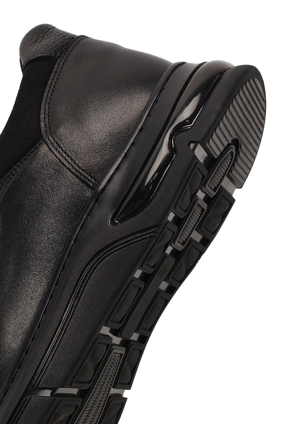 Erkek Siyah Deri Casual Comfort Sneaker