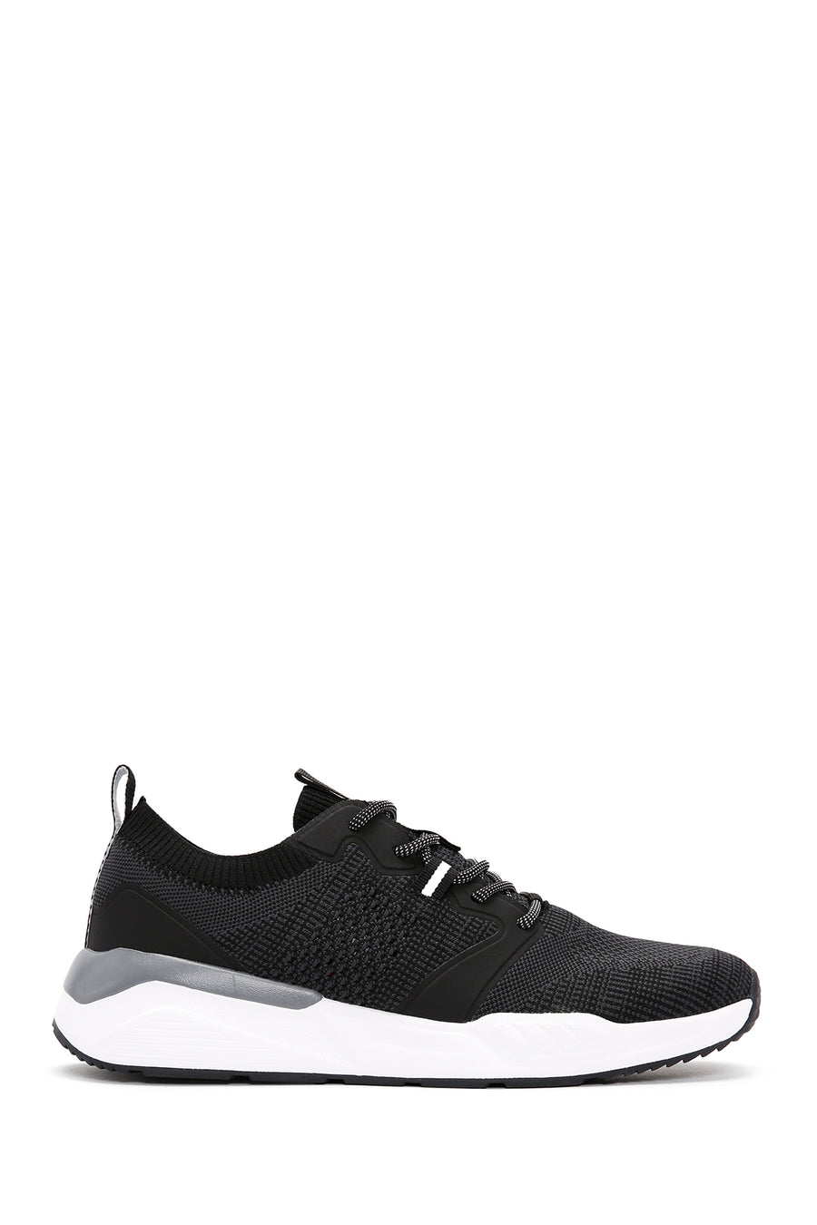 Derimod Zero Men's Black Lace-Up Thick Soled Fabric Sneaker 24SFD69536F | Derimod