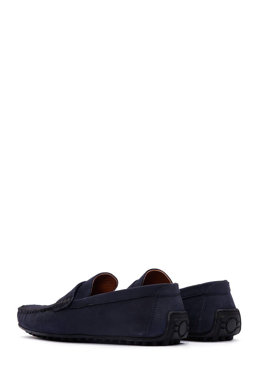 Men's Navy Blue Nubuck Leather Casual Loafer