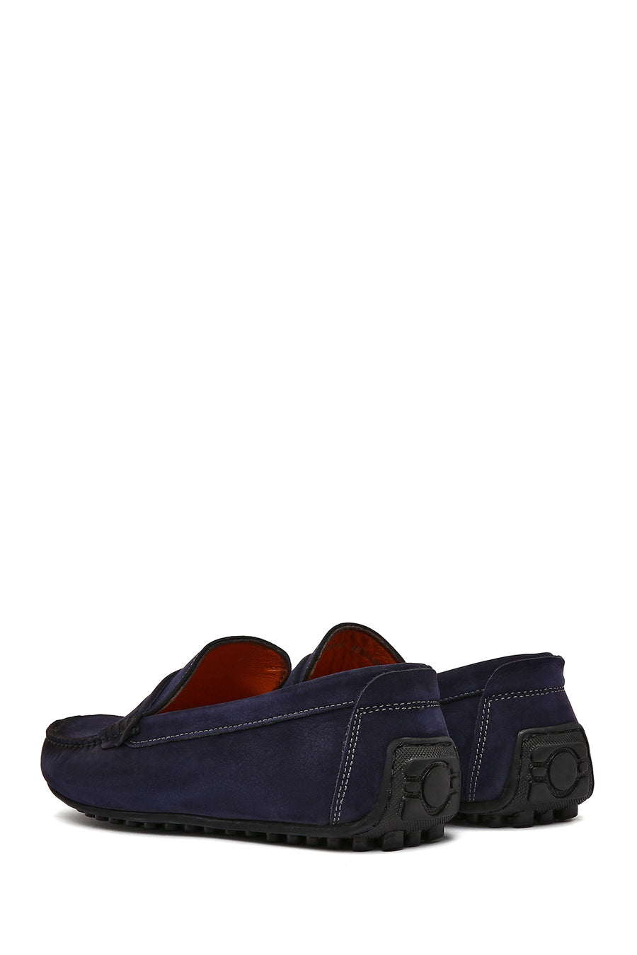 Men's Navy Blue Nubuck Leather Casual Loafer