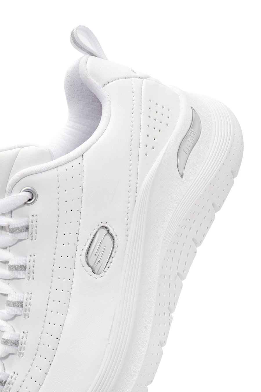 Skechers Kadın Beyaz Arch Fit Bağcıklı Kalın Tabanlı Sneaker