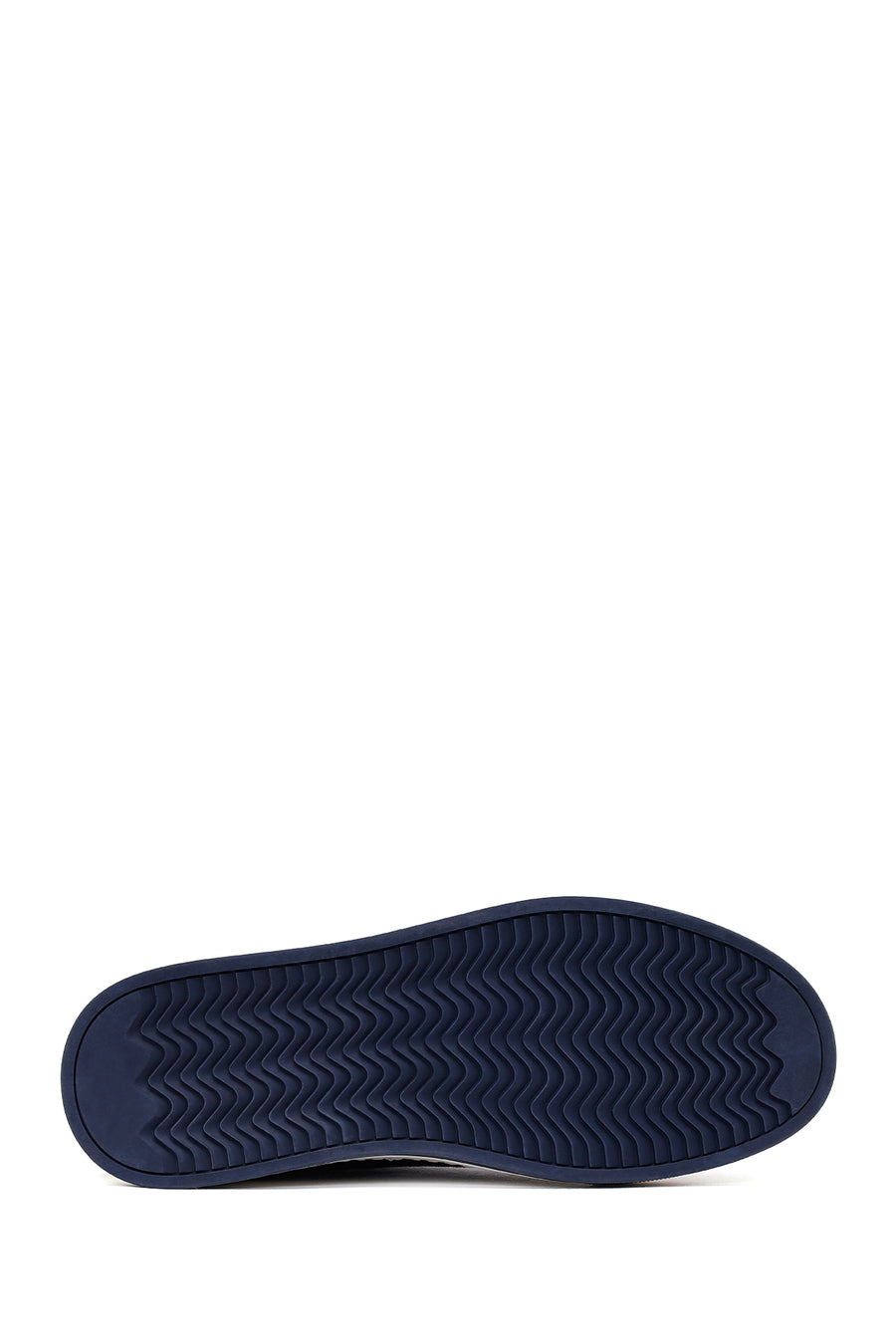 Male Navy Lace-up Thick-soled Suede Leather Sneaker