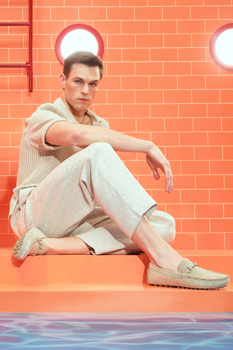 
Men's Beige Suede Leather Loafer
