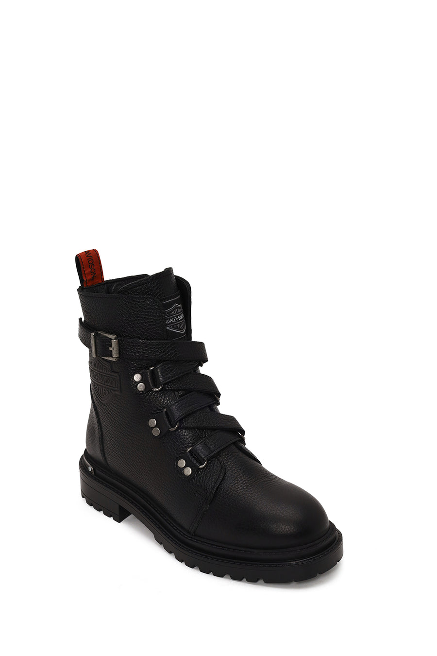 Harley Davidson Woman Black Camiel Zip Closure Leather Boots