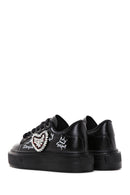 Women's Black Stone Sneaker | Derimod