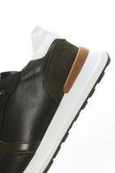 Men's Khaki Leather Sneaker | Derimod