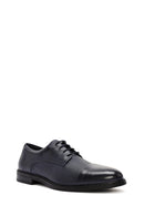 Men's Navy Blue Lace-Up Leather Classic Shoes | Derimod