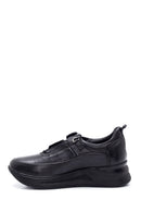 Women's Black Leather Thick Soled Shoes | Derimod