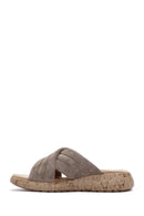 Women's Mink Suede Comfort Slippers | Derimod