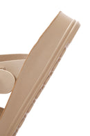 Women's Beige Thick Soled Comfort Slippers | Derimod