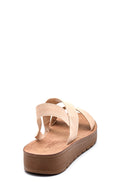 Women's Beige Casual Flat Sandals | Derimod