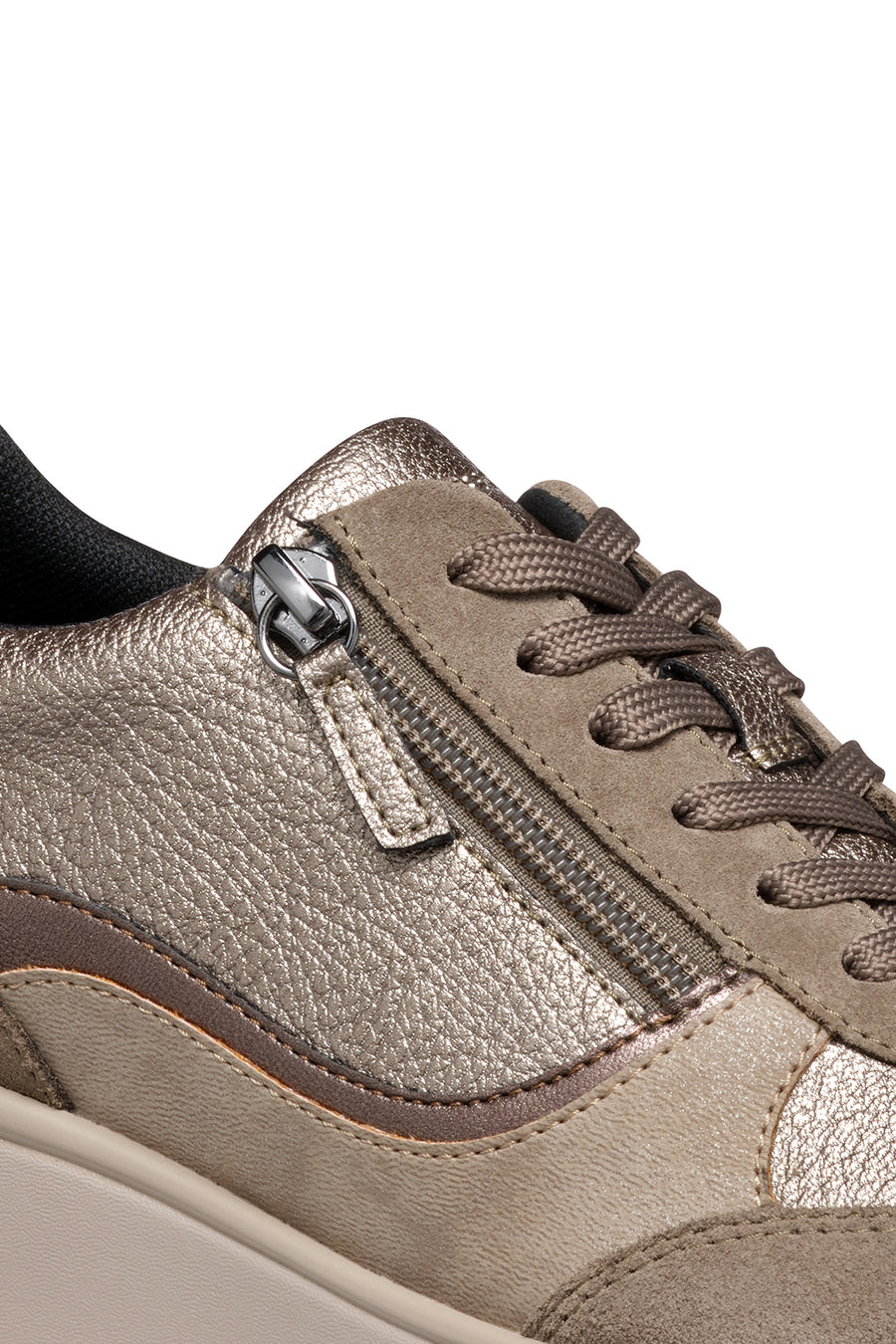 Geox Kadın Vizon Ilde Taup Bağcıklı Kalın Tabanlı Sneaker