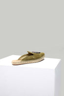 Women's Green Leather Slippers | Derimod