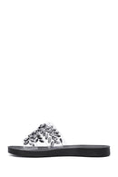 Women's Black Stone Slippers | Derimod