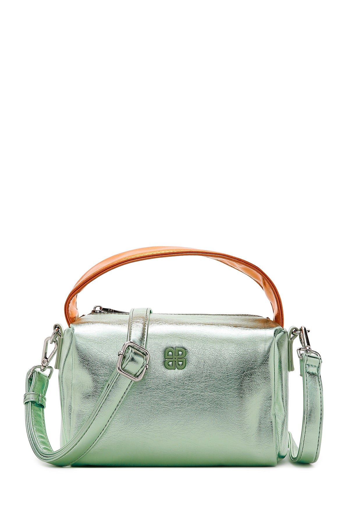 Women's Green Long Strap Metallic Crossbody Bag 24SBD241232 | Derimod